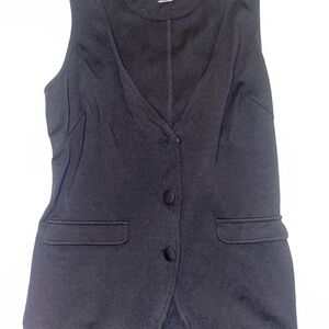 Anthropologie Maeve Black vest button down small